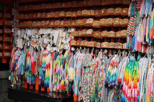 Japanese ema, prayer plaques, Shinto shrine, Buddhist temple, wooden tablets, Japan culture, spiritual photography, Japanese traditions, temple prayers, wish boards, travel photography, Tokyo shrine, Kyoto temples, sacred rituals, fortune telling