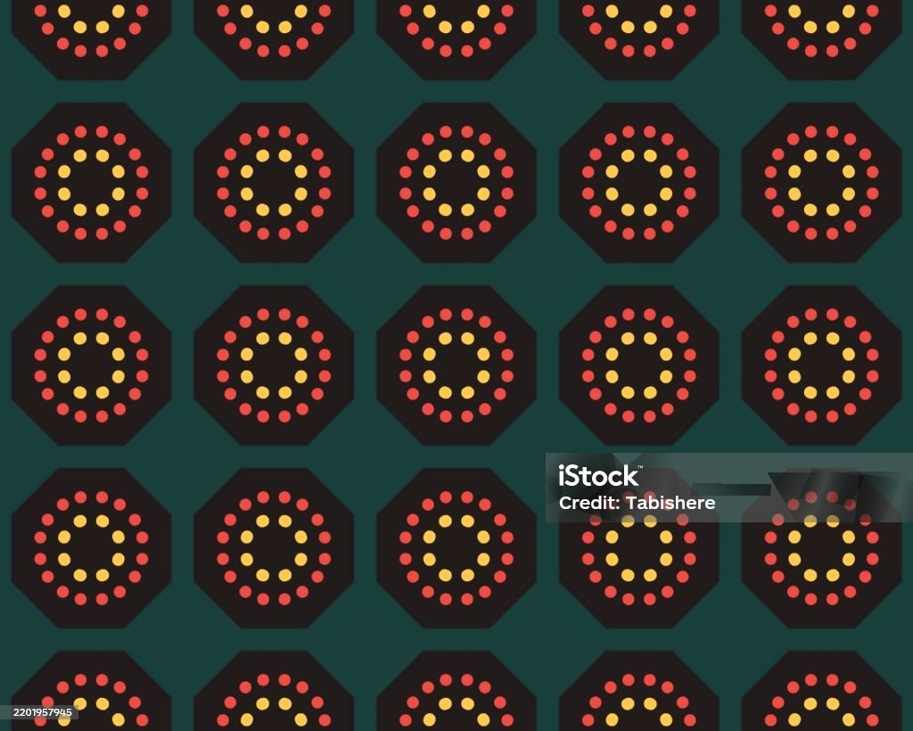 Single Color Octagonal Balance Pattern Vibrant Seamless Pattern With Octagonal Shapes And Circular Designs ...