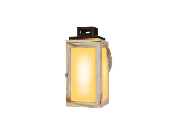 istock wooden flashlight for a candle is isolated on a white background 2201959043
