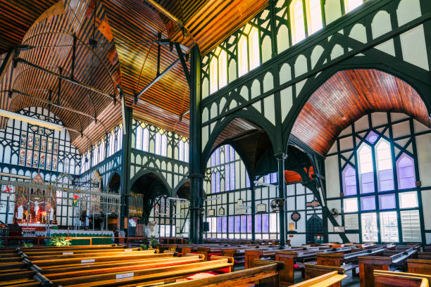 Interior of St. George's Cathedral in Georgetown Guyana