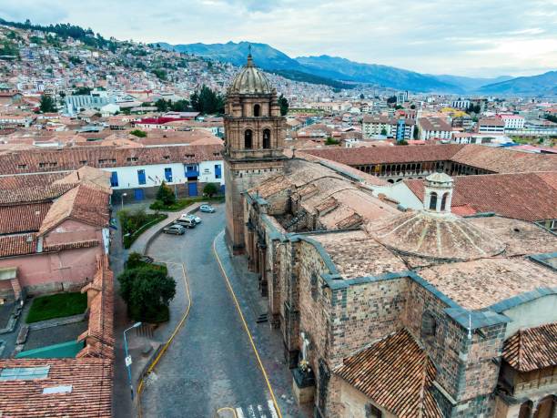 istock Aerial view of Cusco's historic architecture. 2201964359