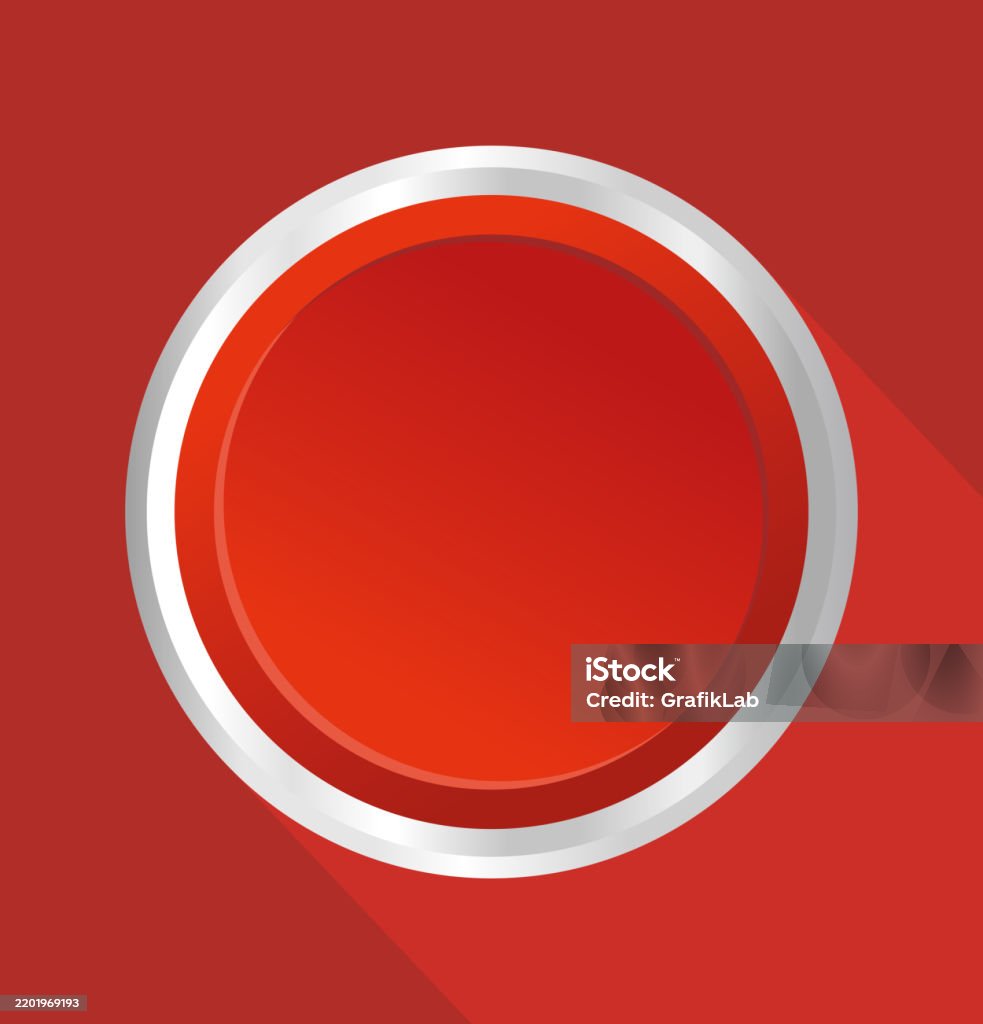 Red Button Stock Red Button Stock Illustration - Download Image Now - Abstract, Blank ...