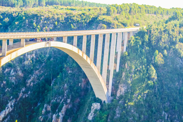 istock Bloukrans bunjee jumping bridge is an arch bridge located near Nature's Valley and Knysna in Garden route in western cape South Africa 2201969756