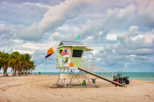 Miami Lifeguard Tower Crandon Park Beach Florida