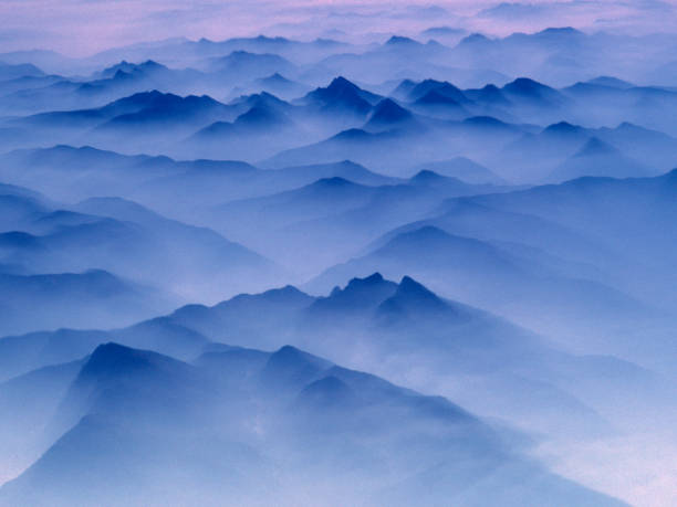 USA Washington Cascades mountain in fog