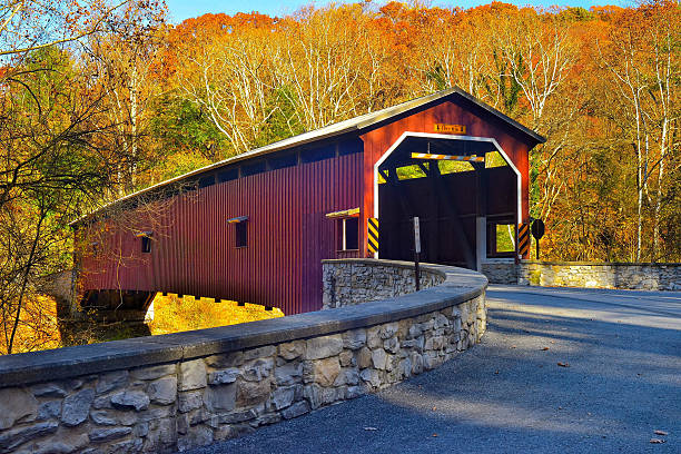 istock Historic Colemanville Covered Bridge in Pequea Pennsylvania 2202004484