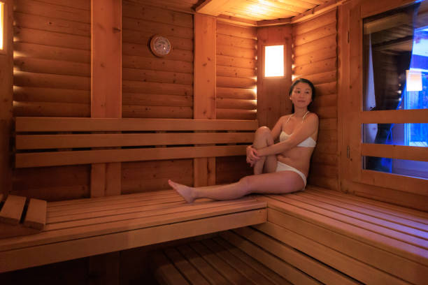 istock Young woman enjoying Sauna SPA 2202006210