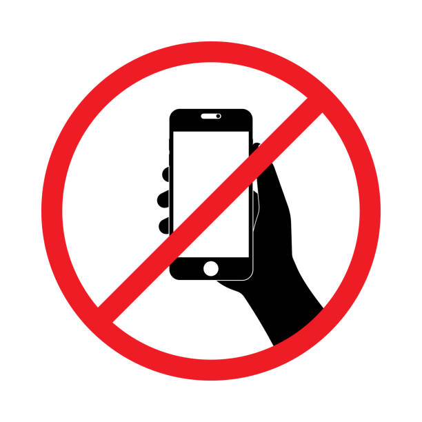 istock No Cell Phone. No Mobile Phone Sign. Phone Not Allowed. No texting or Calling. 2202027937