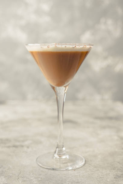 istock Coffee liqueur based cocktail in martini glass on the rustic background 2202029057