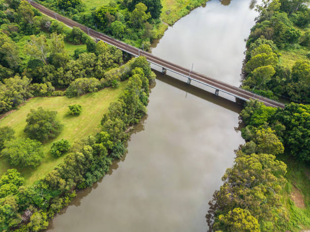 Railway bridge across a river in regional Australia