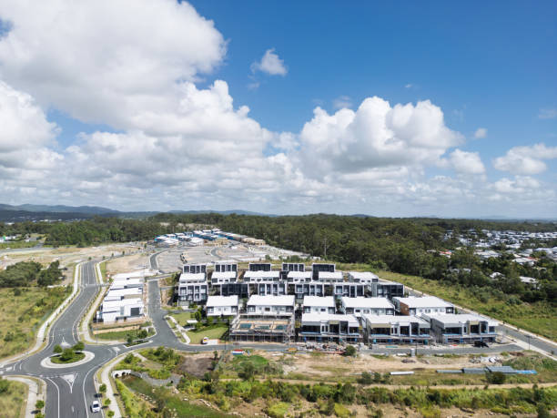 istock Aerial view of regional Australian urban housing development and infrastructure project 2202030242