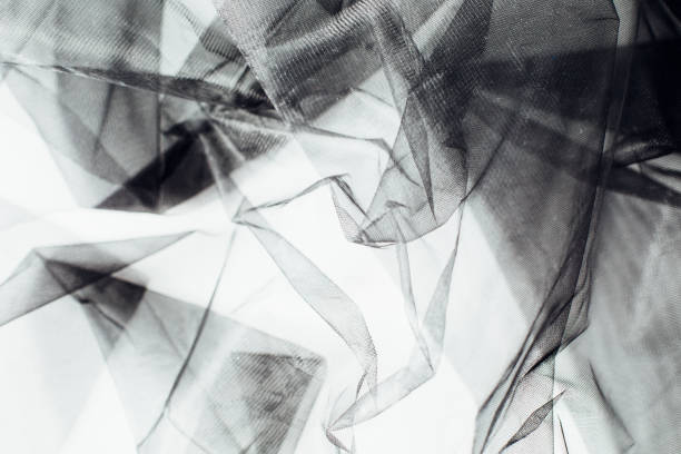istock Abstract of wrinkled cloth,black and white background 2202040774