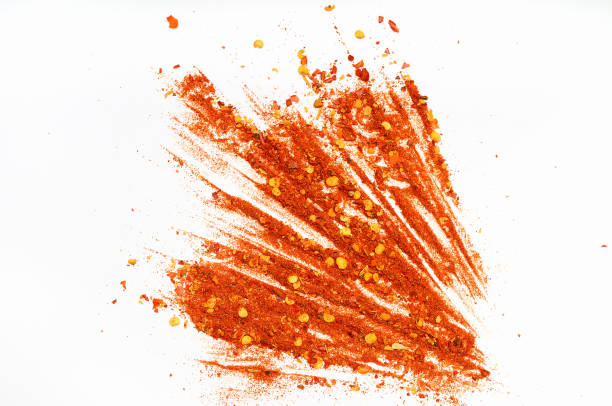 istock Ground Red Pepper Scattered in Stripes 2202040885