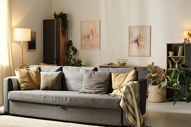 istock Cozy Living Room with Stylish Decor Elements 2202042546