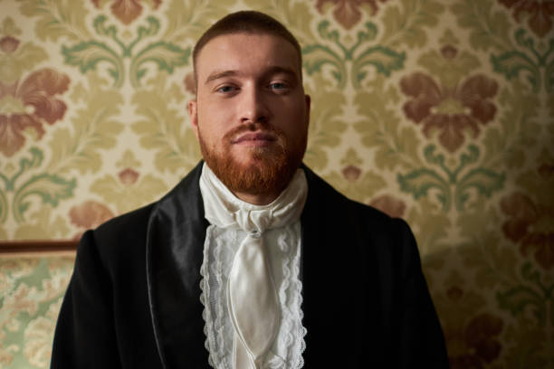 istock Bearded Gentleman in Suit Looking at Camera 2202045593
