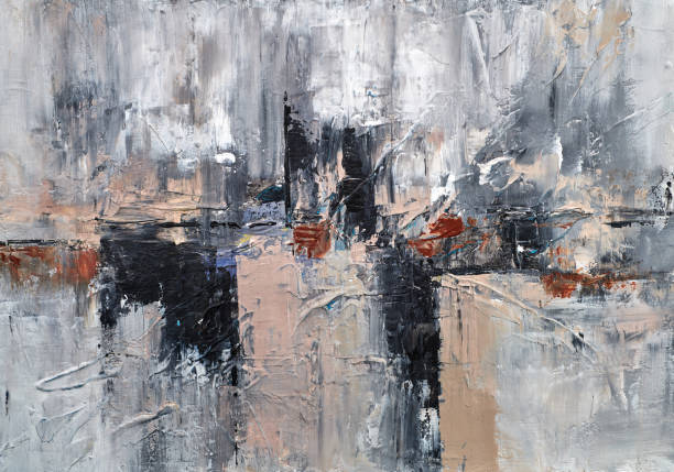istock Colorful modern artwork, abstract paint strokes, oil painting on canvas. Acrylic art, artistic texture. Brush daubs and smears grunge background, hand painted pattern 2202047028