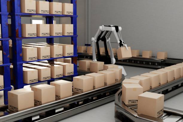 istock cosmetics box manufacture Box product Object for manufacturing industry technology Product export and import of future For Products, food, cosmetics, apparel warehouse mechanical future technology 2202053705