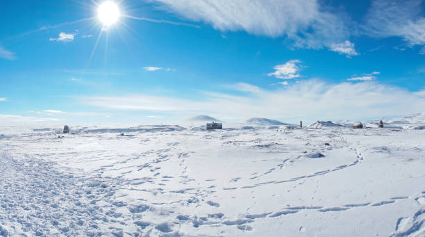Panoramic Ani site in winter Ani Harabeleri - Kars