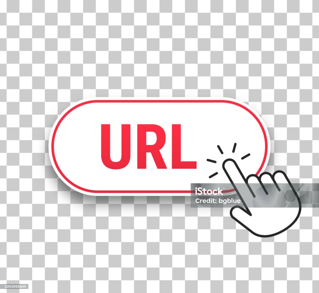 Url Uniform Resource Locator 3d Click Web Button With Hand Cursor On ...