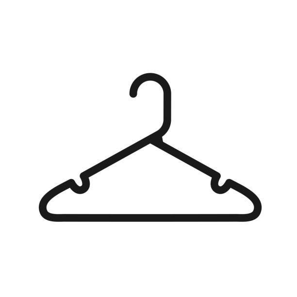 istock Clothing hanger line icon in a trendy style. Editable stroke. Can be used for e commerce, fashion websites, labels, logo. Vector illustration isolated on white background. Clothes and shopping concept 2202059489