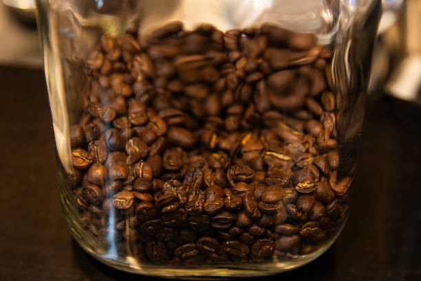Roasted coffee beans background