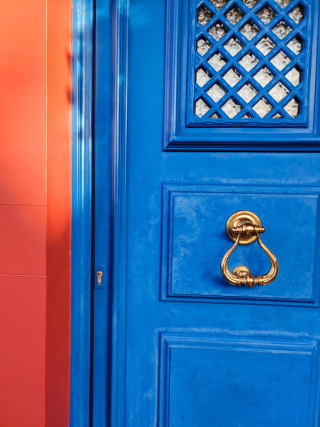 istock a beautiful decorative doorknob for knocking on an old door 2202069775