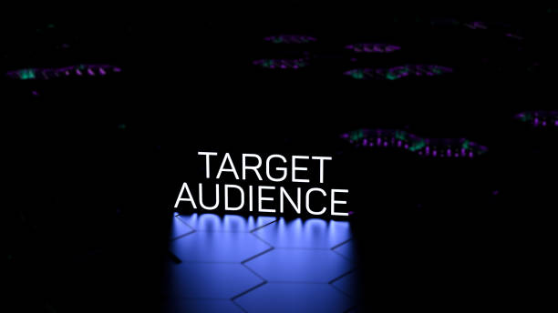 istock TARGET AUDIENCE text,neon glowing word. Target audience business concept,wallpaper.3D render 2202077826
