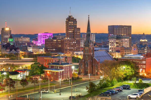 istock Syracuse, New York, USA Town Skyline 2202083711