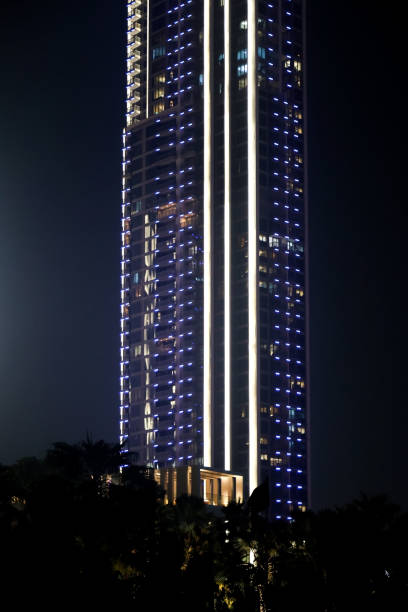 Beautiful Famous Tajmahal Hotel, Mumbai, at night.