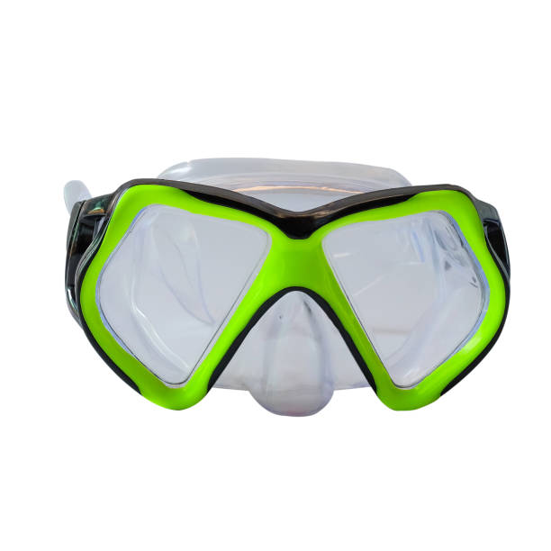 istock Green Dive mask and snorkel for amature on white background. 2202089709