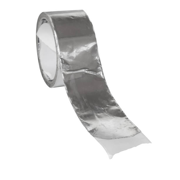 istock A roll of the aluminum tape on white background. 2202089725