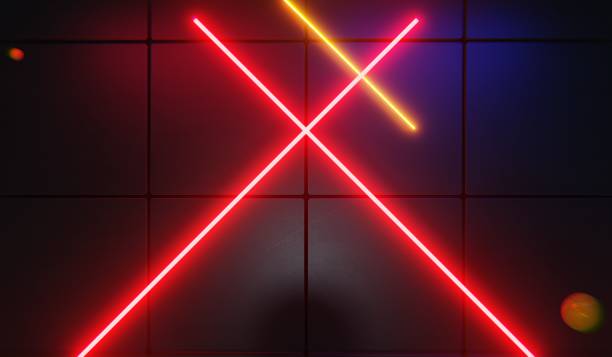 laser, neon abstract light, background, technology, laser light, 3d illustration