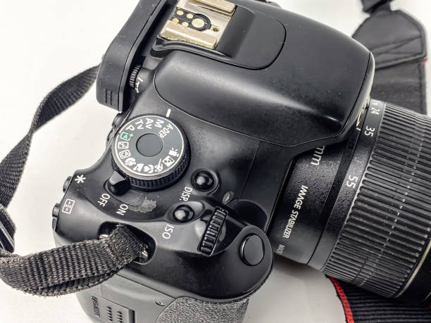 istock DSLR Camera dial and buttons. Isolated on white background 2202095879