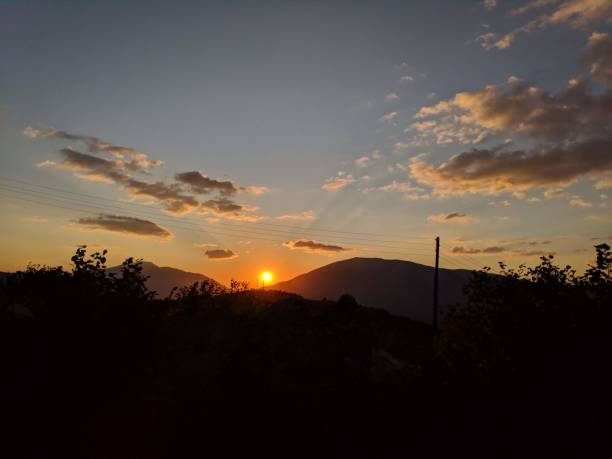Serene Sunset Sky with Warm Hues