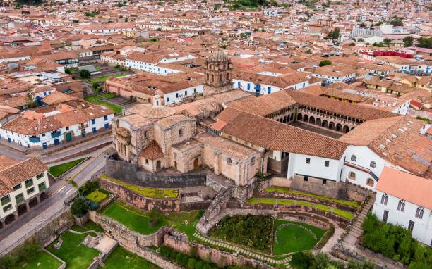 istock Aerial view of Coricancha temple in Cusco, Peru. 2202106233