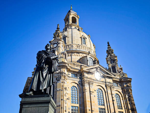 istock Frauenkirche Dresden and Martin Luther memorial 2202107782