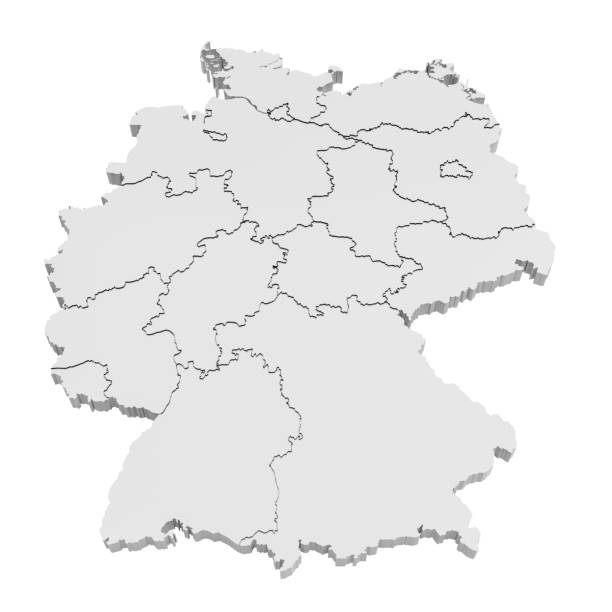 istock Germany and all its states. Isolated on pure white background for better separation 2202110295