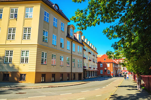 istock Panoramic view of beautiful city Trondheim, Norway 2202115405