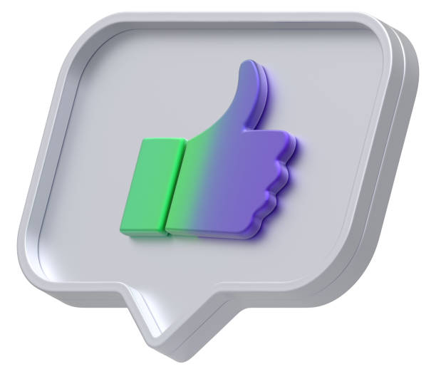 istock 3d shape chat social media notification silver colorful like icon rectangle icon isolated white background 3D rendering 2202117843