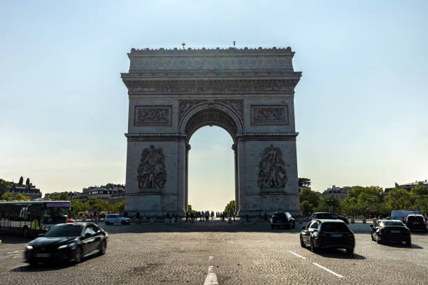 Arc de Triomphe in Paris on a sunny day
