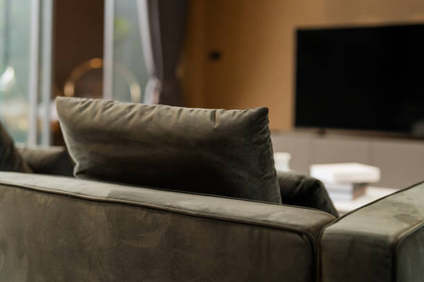 istock Home interior Abstract Design of Upholstered Pillows Home decor, interior design and luxury furniture background, sofa and pillow detail. 2202118431