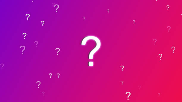 istock Question mark particle appear slow float and faded with bubbles on the dark blue background - 4K Stok photo 2202125509