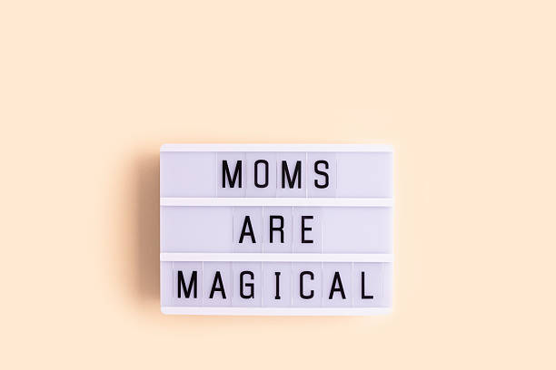 istock Lightbox with quote Moms are magical. 2202128074