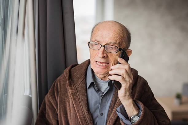istock Senior man on a phone call 2202133835