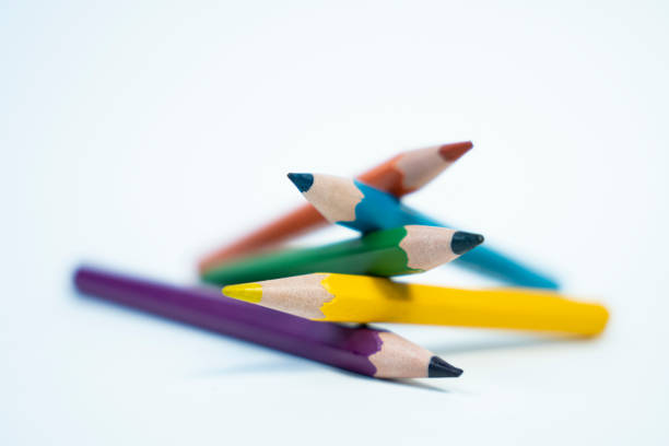 istock Pencil Colors In a Minimalist Creative Arrangement 2202137236