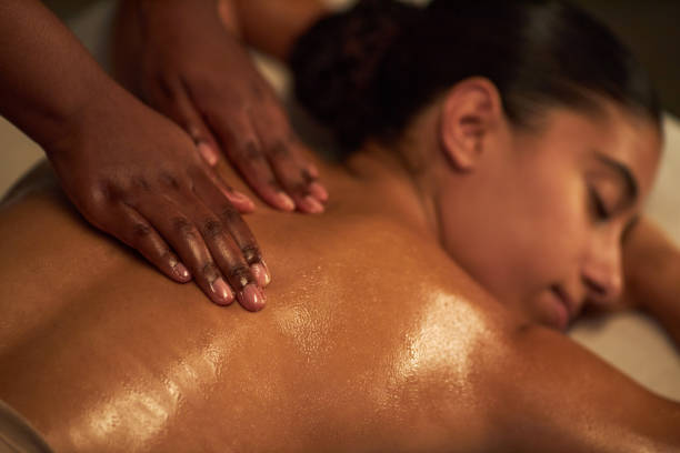 istock Enjoying a Relaxing Therapeutic Back Massage Session 2202137571