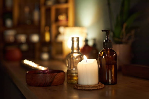 istock Illuminating Ambiance with Candles and Essential Oils 2202138052