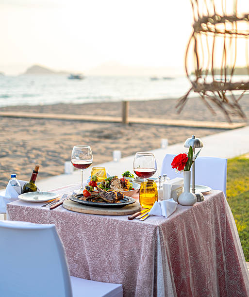 istock Inviting Lunch Table with Tasty Dishes 2202138612