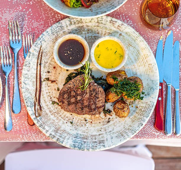 istock Inviting Lunch Table with Tasty Dishes 2202138727