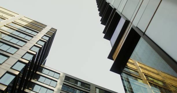 istock Facade of an office building with large panoramic windows. 2202139320